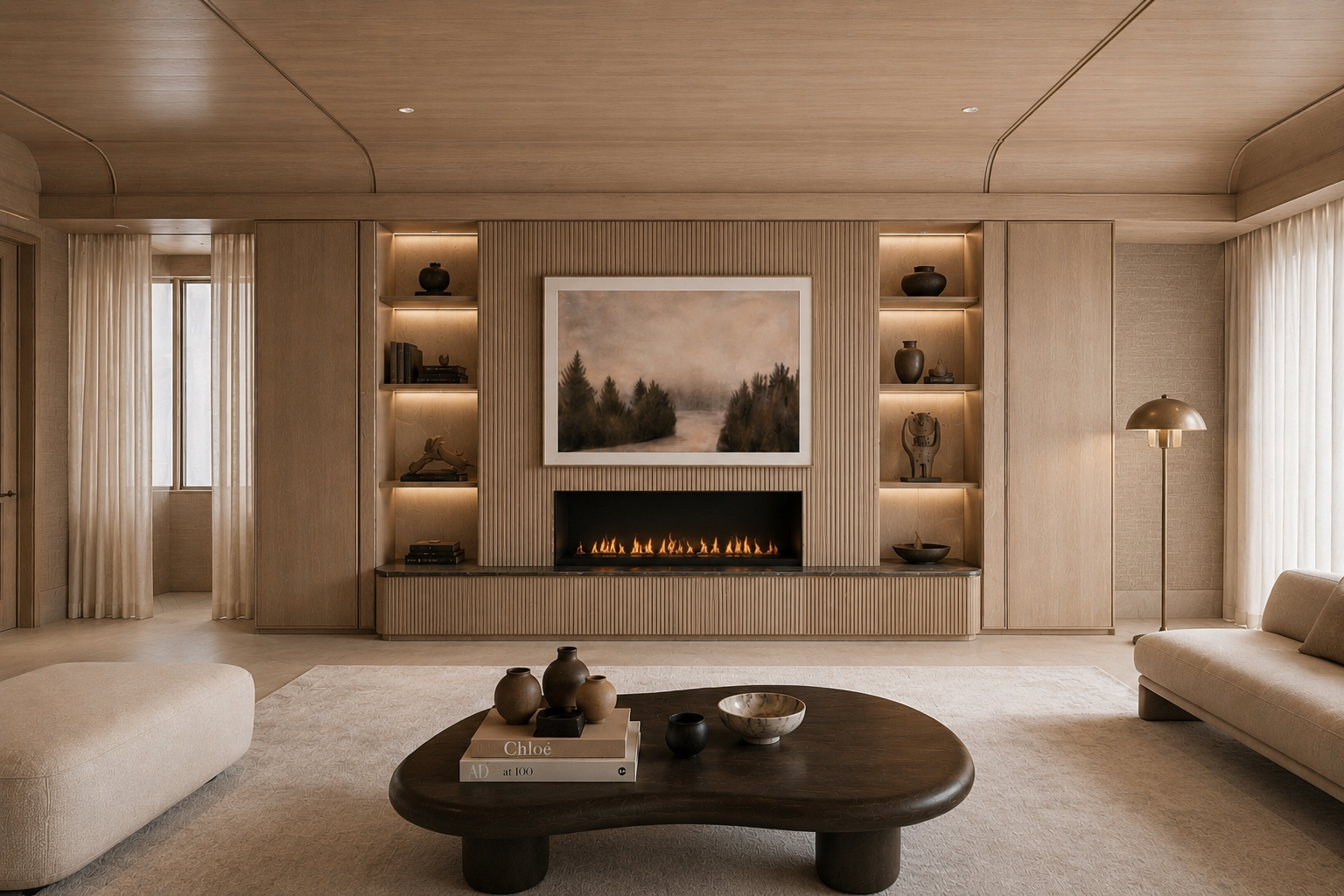 Sala con Chimenea — R2 Estudio